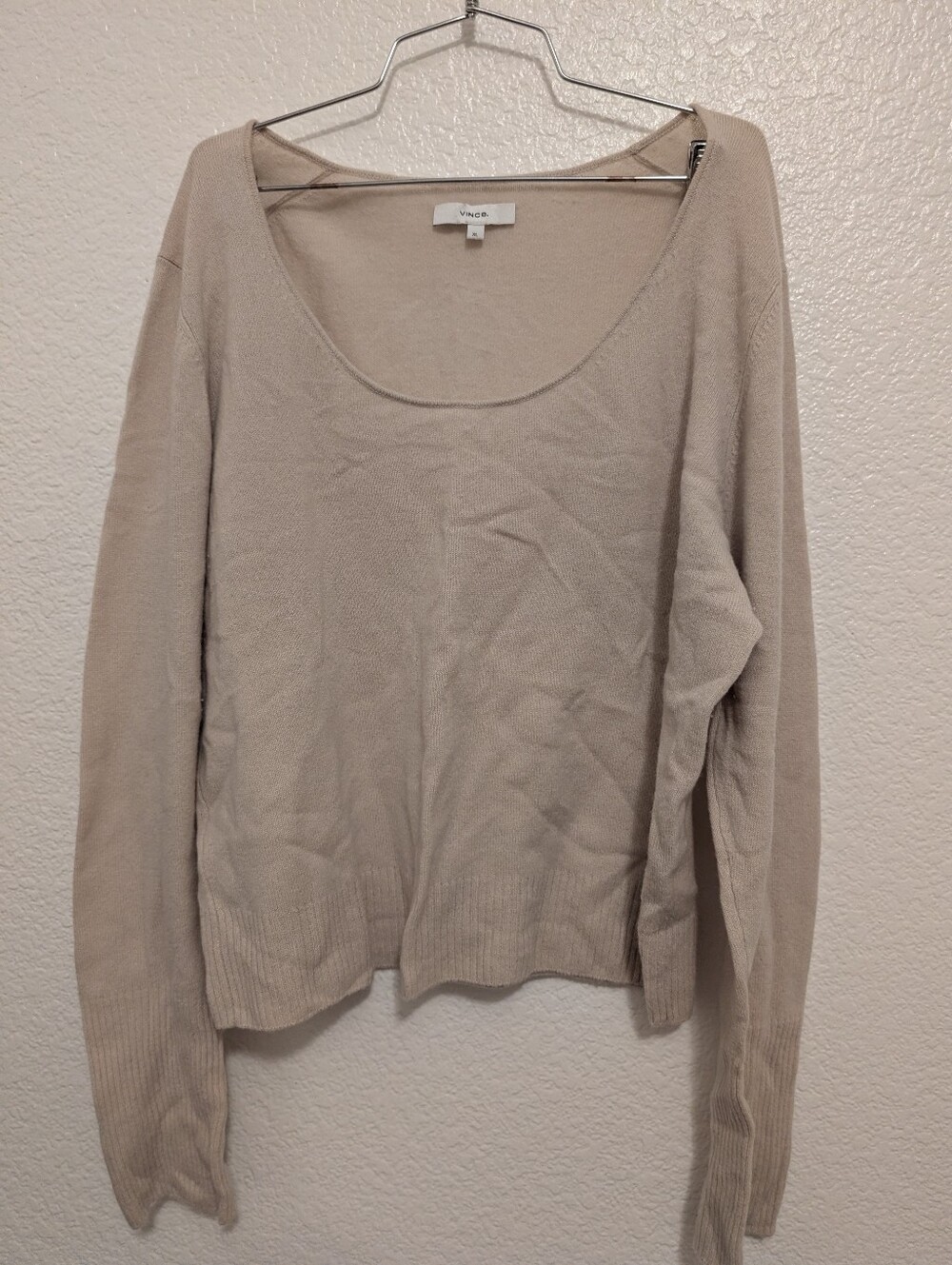 Vince Cashmere Sweater Beige Women's XL